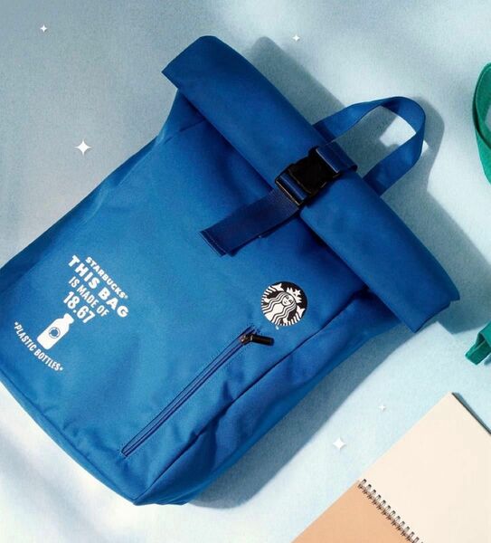 数量限定　STARBUCKS Thailand Recycled Bagpak Blue