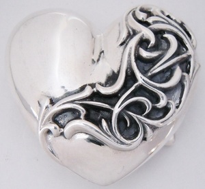 * silver 925 Heart buckle * floral Heart buckle new goods unused floral Heart buckle 