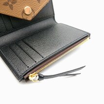 【ほぼ未使用】 LOUIS VUITTON ルイ・ヴィトン ポルトフォイユ ヴィクトリーヌ モノグラム リバース 三つ折り 財布 コンパクト M81557_画像9