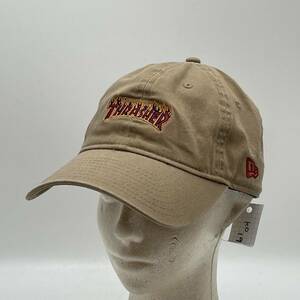 KO1954□THRASHER ×NEW ERA スラッシャー×ニューエラ コットン キャップ 帽子 ブラウン フリーサイズ