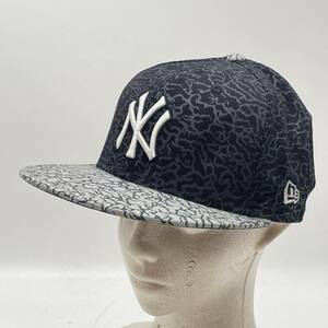 KO1866□NEW ERA ニューエラ MLB キャップ 帽子 59FIFTY MLB ヤンキース ブラック 7 1/2 グレー×ブラック