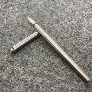 PE1840*MONTBLANC Montblanc fountain pen S line slim line silver color pen .MONTBLANC stamp writing brush chronicle not yet verification 