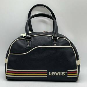 ⑩BN3536● Levi's リーバイス レザーバッグ スポーツバッグ 旅行鞄 革 ブラック メンズ