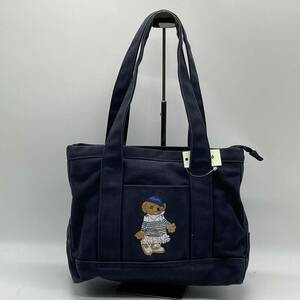 ★BN3980●POLO RALPH LAUREN ポロ ラルフローレン トートバッグ 肩掛け バッグ ポロベア ブラック