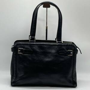 ⑧BN3970●Les sacs Adam ルサックアダム トートバッグ ハンドバッグ 肩掛け ブラック レザー