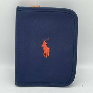 *KO2243*POLORALPH LAUREN Polo Ralph Lauren .. pocketbook case pouch multi case Logo embroidery navy × orange 