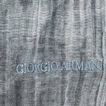 KO2016□GIORGIO ARMANI ジョルジオ アルマーニ ストール スカーフ ブルーグレー系 メンズ 205×73_画像3