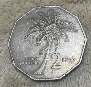 フィリピン　2ペソ硬貨　1984年　外国 コイン 古銭 世界 海外 硬貨 ヤシの木