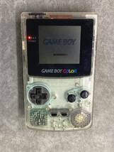 ☆通電・動作確認済み☆ ★ゲームボーイカラー★ Nintendo 任天堂 GBC クリア ジャンク ソフトおまけ付き_画像4