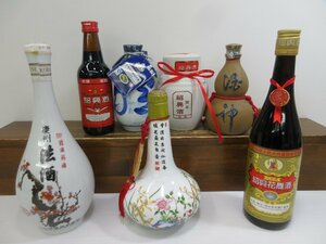 7本セット 中国酒・韓国酒(紹興酒,花彫酒,酒神酒,法酒,その他) 250-900ml 14-53% 未開栓 古酒 1円スタート/3-5-6