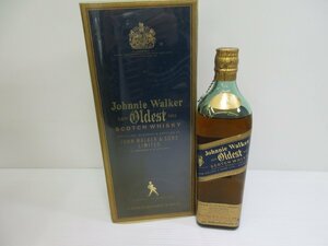 ジョニーウォーカー ブルーラベル オールデスト Johnnie Walker Oldest 750ml 43% スコッチウイスキー 未開栓 古酒 液面低下 箱付き/A39162