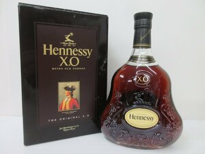 ヘネシー XO クリアボトル 黒キャップ Hennessy 700ml 40% コニャックブランデー 未開栓 古酒 箱付き/B35947