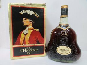 ヘネシー XO グリーンボトル 金キャップ 旧ボトル Hennessy 700ml コニャックブランデー 未開栓 古酒 箱付き/A37619