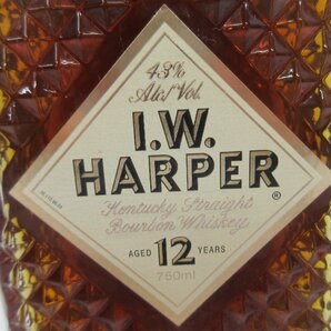 IWハーパー 12年 I.W.HARPER 750ml 43% バーボンウイスキー 未開栓 古酒 箱付き/A38118の画像3