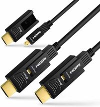 DTECH 光ファイバーHDMIケーブル 30m HDMI タイプA ＋HDMI タイプD 4K 60Hz ハイスピード 18Gbps HDCP2.2 HDR ARC 3D CEC EDID対応_画像6