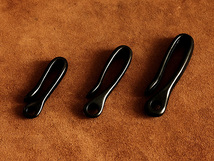 波型リング付き 真鍮 ブラス ツリバリ フック キーリング ( ブラック 小）ダール加工 キーホルダー ベルトループ 釣り針 キーホルダー_画像5