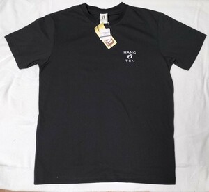 ◆新品 未使用　シャツ　衣類　黒色　Black　Mサイズ　HANG TEN　ハンテン　ブランド　Tシャツ　半袖　半そで　