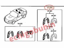 ★未使用 ユーノス ロードスター NC ロールバーカバー シートバックトリム シルバー マツダ純正 MAZDA MX-5 Miata_画像2