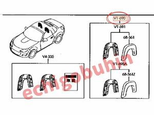 ★未使用 ユーノス ロードスター NC ロールバーカバー シートバックトリム メトロポリタン グレー マイカ マツダ純正 MAZDA MX-5 Miata 