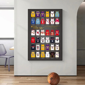  C3205 NBA バスケットボール コービー・ブライアント キャンバスアートポスター 50×70cm イラスト インテリア 雑貨 海外製 枠なし