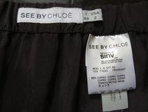 ■上質美品【SEE BY CHLOE】シーバイクロエ高級光沢キュプラスカート b585_画像3