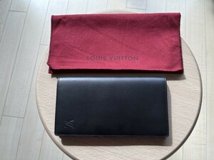 ルイヴィトン LOUIS VUITTON 長財布 二つ折りノマド M85401 レザー ブラック 黒 メンズ