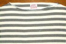 新品 CUSHMAN クッシュマン 1890's フランス海軍 ストライプ生地 ボーダー柄 長袖 Tシャツ ブレトンシャツ バスクシャツ (Lサイズ) 黒×白_画像3