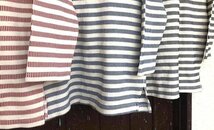 新品 CUSHMAN クッシュマン 1890's フランス海軍 ストライプ生地 ボーダー柄 長袖 Tシャツ ブレトンシャツ バスクシャツ (Lサイズ) 黒×白_画像7