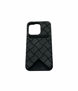 【美品】BOTTEGA VENETA iPhone 13 Pro ケース 690657V0EY07218 イントレチャート ラバー シリコン ブラック