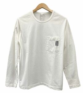 【美品】CHROME HEARTS クロムハーツ Y NOT LIGHT WORK L/S Tee ワイノットライト ワークY 長袖 Tシャツ 刺ロゴ CHクロス ホワイト M