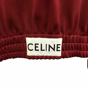 【美品】CELINE セリーヌ クロップドフーディ 2Y779121O 22AW パーカー ロゴパッチ ライン レッド Sの画像4