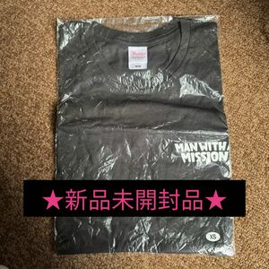 新品未開封★マンウィズ 黒 ロゴ Tシャツ WM(メンズXS)