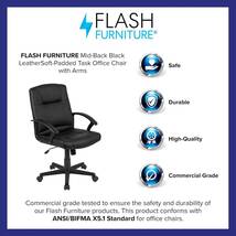 未使用■Flash Furniture オフィスチェア ブラック ソフトレザー ソフトパッド アーム付き デスクチェア 高品質 軽量_画像7