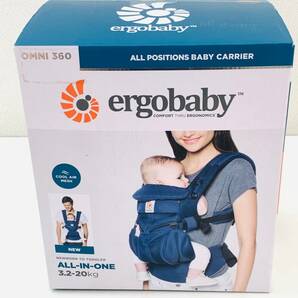 未使用■エルゴベビー (Ergobaby) 抱っこひも ベビーキャリア オムニ360 クールエア ミッドナイトブルー BCS360PMIDBLU 新生児~の画像5