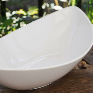  白い食器30.0cm ディープ カヌーボウル^ペアーセットセット 舟形 カレー皿 パスタ皿 カフェ 白 ポーセラーツ 業務用 の画像5