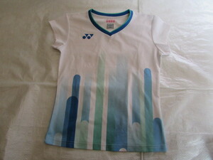 ui men's M size YONEX no sleeve USED....* thread ..* needle trace equipped game shirt Yonex badminton Japan representative model 