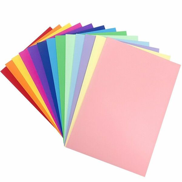 A4サイズのカラーハードカード 200gの手作り色画用紙 装飾用紙 手描きのカード 子供向けDIY材料