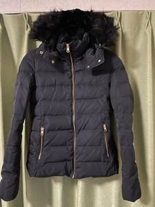  last price cut ZARA BASIC down fur removed possibility navy XS lady's Zara Basic 