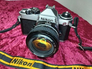 【委託品】 Nikon FE＋Ai NIKKOR 50mm f1.2 シャッターOK 速度変化有り 中のメーター動く ニコン フィルムカメラ 1円スタート売り切り