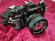 【委託品】 CANON AE-1 PROGRAM＋NEW FD 50mm f1.4 シャッター切れました 速度変化有り フィルムカメラ 一眼レフ 1円スタート売り切り_画像2