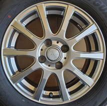 ◎A2395 ☆7ｍｍ山■2022年■YFC Leycea ■15x5.5 PCD 100 x 4H +42■スタッドレス■YOKOHAMA Ice Guard IG70■185/65R15■ノート デミオ_画像4