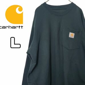 未使用★Carhartt カーハート メキシコ製 ポケット スウェット 裏起毛 デッドストック品 グリーン L