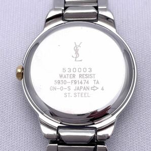 YVES SAINT LAURENT イブサンローラン コンビ5930-F91474 腕時計 ウォッチ クォーツ quartz シャンパンゴールド文字盤 金 ゴールド P143の画像8