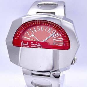 Paul Smith Paul Smith iron mask speed meter 6117-H06778 wristwatch watch quartz quartz silver silver P192