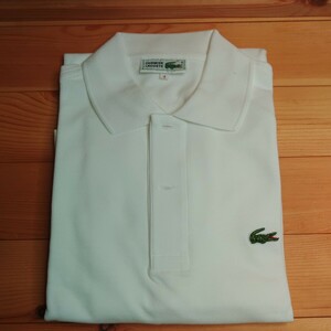 未着用　LACOSTE　ポロシャツ　サイズ4 長袖 白 ラコステ　定番