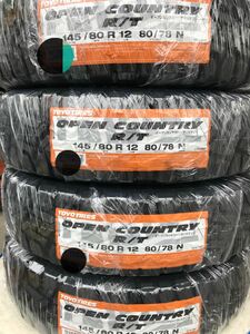 24年製！送料込み！145/80R12 80/78N トーヨータイヤ　OPEN COUNTRY R/T 145R12 6PR 4本