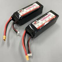 【在庫処分】◆新品・格安 2本セット◆ 6s 22.2v 5200mah 60C~120Cリポバッテリー　550～800クラスなど対応 @02_画像2