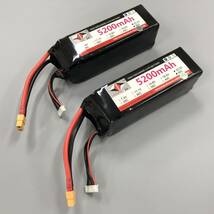 【在庫処分】◆新品・格安 2本セット◆ 6s 22.2v 5200mah 60C~120Cリポバッテリー　550～800クラスなど対応 @02_画像4