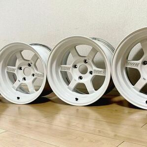 絶版品）RAYS VOLK RACING TE37V 10th ANNIVERSARY EDITION 15インチ 9J-5 4H-PCD114.3 4本（10周年記念モデル AE86 トレノ レビン S13 S14の画像2