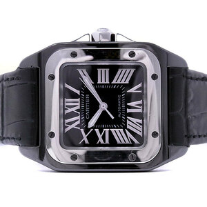 [ Cartier ] sun tos100 MM carbon self-winding watch black clock Cartier W2020008 regular goods operation goods 